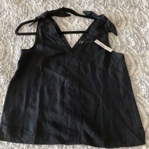 J Crew linen top knot tank top